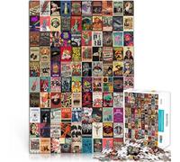Puzzle 1000 pezzi per adolescenti Collage in stile retrò giochi divertenti per famiglie Decorazione murale Regali unici per compleanno e Natale 38x26cm