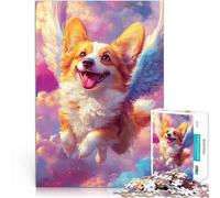 Puzzle 1000 pezzi per adolescenti Corgi aereo Aiuta il cervello ad allenare i giocattoli che creano dipendenza per coltivare la pazienza decorazione murale 75x50cm