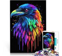 Puzzle 1000 pezzi per adolescenti Corvo arcobaleno Pop Art Vacanza a casa: uccidere il tempo Adatto per la decorazione del desktop 52x38cm