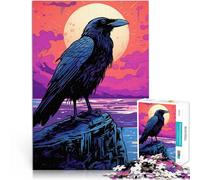 Puzzle 1000 pezzi per adolescenti Corvo su una scogliera Antistress Vacanza in patria Uccidere il tempo perché è ideale come regalo per tutta la famiglia 52x38cm