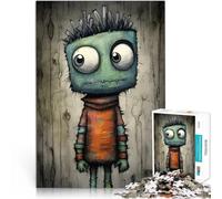 Puzzle 1000 pezzi per adolescenti Creatura dalla testa quadrata Giocattolo educativo per l'apprendimento perché è ideale come regalo per tutta la famiglia 38x26cm