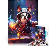 Puzzle 1000 pezzi per adolescenti Cucciolo di Boston Terrier Per il divertimento in famiglia Migliorare l'amore tra le coppie 75x50cm