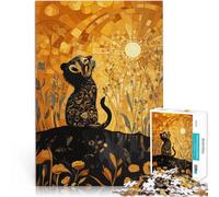 Puzzle 1000 pezzi per adolescenti Cucciolo di leone con arte dell'alba Rompicapo per Attività divertenti a casa, regali di compleanno, regali di viaggio, 75x50cm