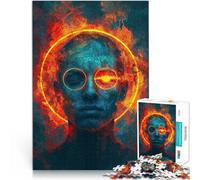 Puzzle 1000 pezzi per adolescenti cyborg alieno per il giocattolo di sfida del gioco educativo con poster abbinato e foglio di quiz 75x50cm