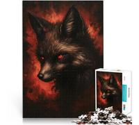 Puzzle 1000 pezzi per adolescenti Dark Kitsune - Spirito Volpe Mistico Sollievo dallo stress Adatto per la decorazione del desktop 75x50cm