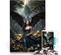 Puzzle 1000 pezzi per adolescenti Dea Angelo Nero Antistress Vacanza in patria Uccidere il tempo è ideale come regalo per tutta la famiglia 52x38cm