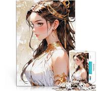 Puzzle 1000 pezzi per adolescenti Dea degli anime con gioielli dorati Divertimento in famiglia Decorazioni e regali unici per la casa 52x38cm