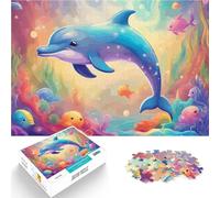 Puzzle 1000 pezzi per adolescenti Delfino nel paradiso sottomarino Giocattoli fai da te Ogni pezzo è unico - Gioco divertente e stimolante per tutta la famiglia 38x26cm
