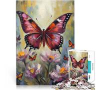 Puzzle 1000 pezzi per adolescenti Dipinto ad olio di una farfalla Sfida difficile Ogni pezzo è unico - Gioco divertente e stimolante per tutta la famiglia 75x50cm