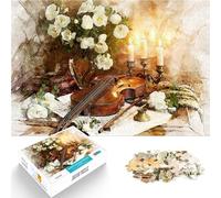 Puzzle 1000 pezzi per adolescenti Dipinto ad olio di violino Giocattoli di gioco impegnativi Collezione di artisti, Belle arti 52x38cm