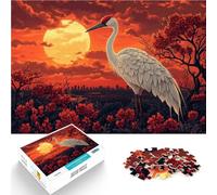 Puzzle 1000 pezzi per adolescenti Dipinto astratto di gru Gioco impegnativo e gioco in famiglia Giocattoli per la decorazione della casa 38x26cm