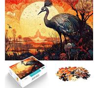 Puzzle 1000 pezzi per adolescenti Dipinto astratto di un pavone Gioco impegnativo e gioco in famiglia Adatto per la decorazione del desktop 52x38cm