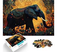 Puzzle 1000 pezzi per adolescenti Dipinto astratto Elefante Giocattoli Giochi Educativi Antistress Collezione di artisti, Belle arti 52x38cm