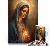 Puzzle 1000 pezzi per adolescenti Dipinto della Vergine Maria Gioco impegnativo e gioco in famiglia Adatto per la decorazione del desktop 75x50cm
