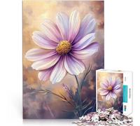 Puzzle 1000 pezzi per adolescenti Dipinto di fiori di cosmo rosa Allena il tuo cervello e le tue mani perché è ideale come regalo per tutta la famiglia 75x50cm