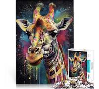 Puzzle 1000 pezzi per adolescenti Dipinto di giraffa Antistress Vacanza in patria Uccidere il tempo perché è ideale come regalo per tutta la famiglia 50x70cm