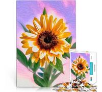 Puzzle 1000 pezzi per adolescenti Dipinto di girasole Giocattoli educativi per l'apprendimento Giochi per famiglie Buon regalo 38x26cm
