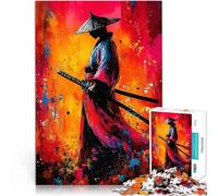 Puzzle 1000 pezzi per adolescenti Dipinto di guerriero samurai Allena il tuo cervello e le tue mani Adatto per la decorazione del desktop 52x38cm