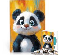 Puzzle 1000 pezzi per adolescenti Dipinto di panda sorridente Gioco di famiglia antistress sfida difficile Regali di Babbo Natale segreto 75x50cm