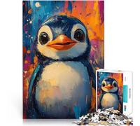 Puzzle 1000 pezzi per adolescenti Dipinto di un pinguino carino Gioco impegnativo e gioco in famiglia Giocattoli per la decorazione della casa 75x50cm