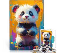 Puzzle 1000 pezzi per adolescenti Dipinto di un simpatico panda Giocattolo educativo antistress Decorazioni e regali unici per la casa 38x26cm