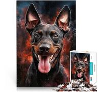Puzzle 1000 pezzi per adolescenti Divertente ritratto di Doberman Giochi Giocattoli regalo per tutta la famiglia 75x50cm