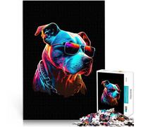 Puzzle 1000 pezzi per adolescenti Dogo Argentino Difficile da completare ma divertente e umoristico Migliorare l'amore tra le coppie 38x26cm