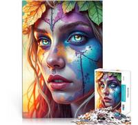 Puzzle 1000 pezzi per adolescenti Donna con foglie autunnali Gioco intellettuale giocattolo Collezione di artisti, Belle arti 75x50cm