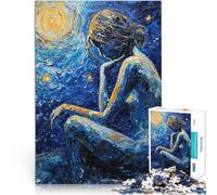 Puzzle 1000 pezzi per adolescenti Donna sotto il cielo stellato Allena il tuo cervello e le tue mani offerte come regali per tutta la famiglia 38x26cm