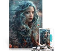Puzzle 1000 pezzi per adolescenti Donne dai capelli grigi anime giocattoli educativi per l'apprendimento è ideale come regalo per tutta la famiglia 38x26cm
