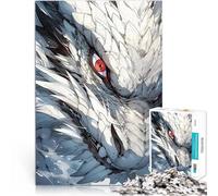Puzzle 1000 pezzi per adolescenti drago bianco Difficile da completare ma divertente e umoristico è ideale come regalo per tutta la famiglia 38x26cm