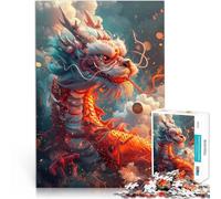 Puzzle 1000 pezzi per adolescenti Drago cinese cartoonizzato Giocattoli Giochi Educativi Antistress Adatto per la decorazione del desktop 75x50cm