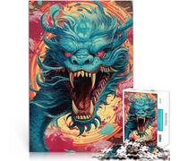 Puzzle 1000 pezzi per adolescenti Drago cinese Difficile da completare ma divertente e umoristico perché è ideale come regalo per tutta la famiglia 38x26cm