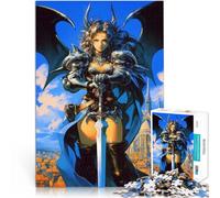 Puzzle 1000 pezzi per adolescenti Drago Demone Elfo per il giocattolo di sfida del gioco educativo Lista dei desideri con Babbo Natale 75x50cm