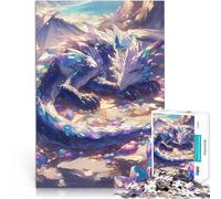 Puzzle 1000 pezzi per adolescenti Drago di cristallo nel dessert Per il divertimento in famiglia con poster abbinato e foglio di quiz 52x38cm