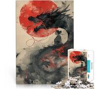 Puzzle 1000 pezzi per adolescenti Drago d'ombra asiatico Antistress Vacanza in patria Uccidere il tempo Collezione di artisti, Belle arti 38x26cm