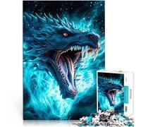 Puzzle 1000 pezzi per adolescenti Drago Furia Blu Giocattolo educativo intellettuale decomprimente Regalo di compleanno, regali, arte murale 75x50cm