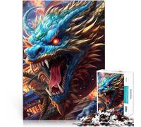 Puzzle 1000 pezzi per adolescenti Drago furioso per il giocattolo di sfida del gioco educativo è ideale come regalo per tutta la famiglia 70x100cm