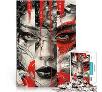 Puzzle 1000 pezzi per adolescenti Drago Geisha Samurai per il giocattolo di sfida del gioco educativo Collezione di artisti, Belle arti 52x38cm