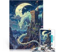 Puzzle 1000 pezzi per adolescenti Drago Guardiano del Castello Giocattoli Giochi Educativi Antistress Lista dei desideri con Babbo Natale 75x50cm