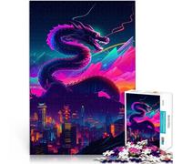 Puzzle 1000 pezzi per adolescenti Drago nel cielo per il giocattolo di sfida del gioco educativo perché è ideale come regalo per tutta la famiglia 52x38cm