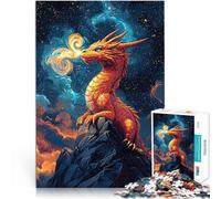 Puzzle 1000 pezzi per adolescenti Drago nel cosmo Difficile da completare ma divertente e umoristico Gioco educativo per compleanno e Natale 75x50cm