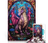 Puzzle 1000 pezzi per adolescenti Drago Rosa Rouge Aetheria giocattoli educativi per l'apprendimento Regalo di compleanno, regali, arte murale 52x38cm