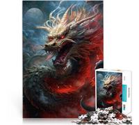 Puzzle 1000 pezzi per adolescenti Drago signore della guerra giapponese sfida educativa Decorazione murale Regali unici per compleanno e Natale 75x50cm