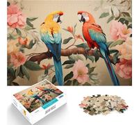 Puzzle 1000 pezzi per adolescenti Due pappagalli su un ramo Giocattolo educativo per l'apprendimento Migliorare l'amore tra le coppie 38x26cm