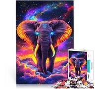 Puzzle 1000 pezzi per adolescenti Elefante celeste nell'orizzonte cosmico apprendimento educativo Migliorare l'amore tra le coppie 75x50cm