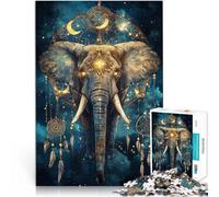 Puzzle 1000 pezzi per adolescenti Elefante misterioso Giocattolo educativo intellettuale decomprimente Lista dei desideri con Babbo Natale 38x26cm