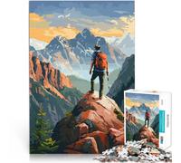Puzzle 1000 pezzi per adolescenti Escursionismo Paesaggio montano Sfida difficile Ogni pezzo è unico - Gioco divertente e stimolante per tutta la famiglia 52x38cm