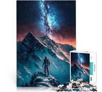 Puzzle 1000 pezzi per adolescenti Escursionista che osserva la Via Lattea Rompicapo per Attività divertenti a casa, regali di compleanno, regali di viaggio, 38x26cm
