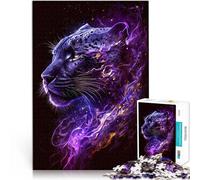 Puzzle 1000 pezzi per adolescenti Faccia di pantera cosmica Giocattoli Giochi Educativi Antistress Lista dei desideri con Babbo Natale 75x50cm